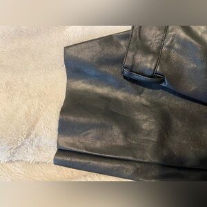 Shine star faux leather pants
